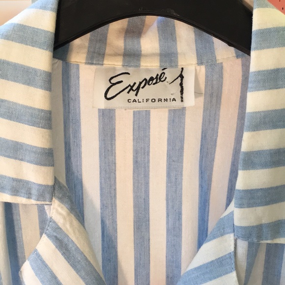 Vintage Poplin Striped Dress - Picture 3 of 5